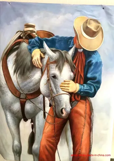 Handmade American Western Cowboy Oil Paintings for Resale 
