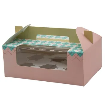 Cheap Hot Sale Custom Design Paper Shadow Box Cardboard Box Carry Handle Wedding Cake Gift Box 