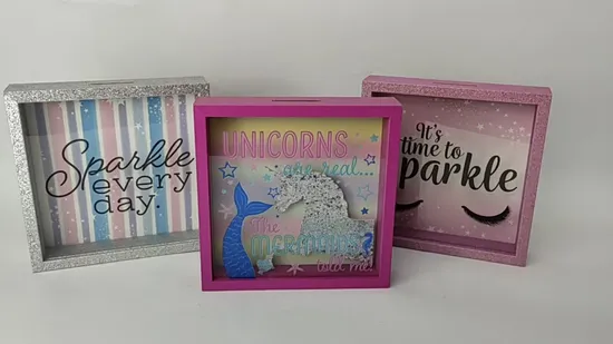 Change Box Coin Money Savings Coffee Fund Shadow Box 