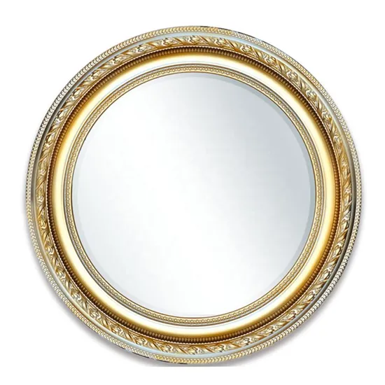 Banruo Customized Ornate PU Oval Mirror Frame for Bathroom Decor 
