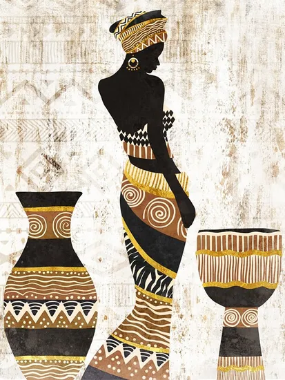 Prints Sexy African Woman Handmade Oil Painting Wall Art 