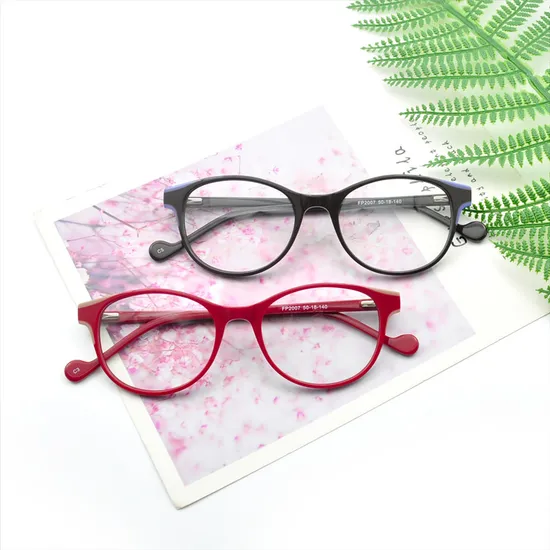 High Quality Oval Lens Shape Demi Acetate Optical Frame for Ladies 