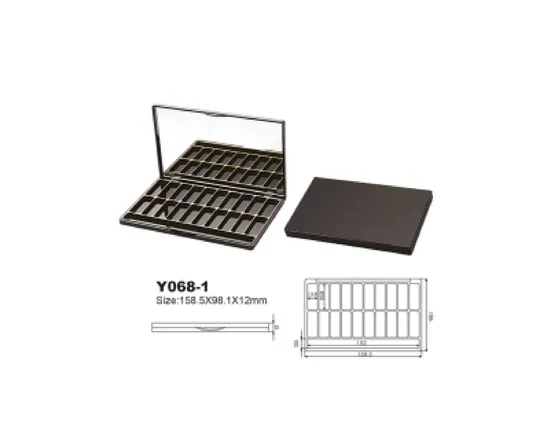 Hot Sale Plastic Cosmetic Shadow Powder Makeup Packaging Plastic Box 