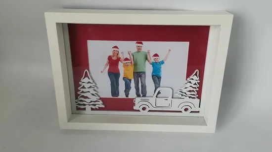 Christmas Ornament Picture Family Wooden Photo Frame 