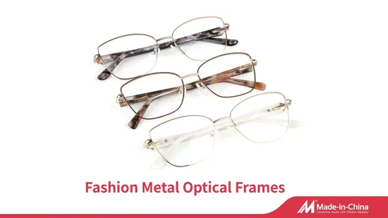 New Product Oval Slim Acetate Combined with Metal Eyewear Thin Optical Eyeglasses Frames 
